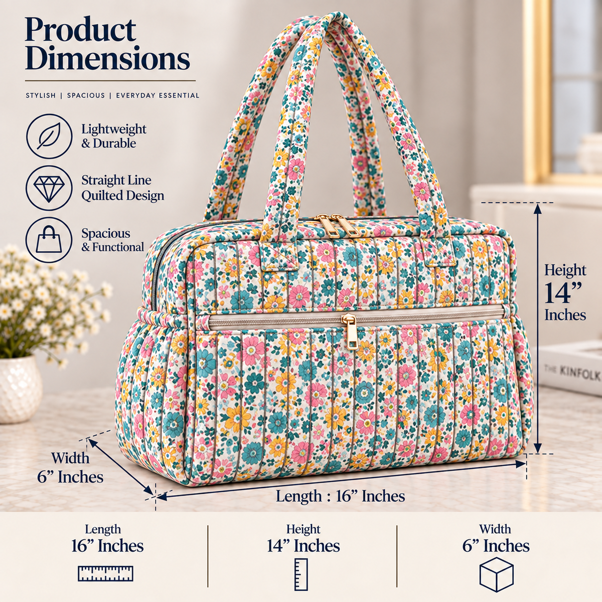 BG 5 Luxury Quilted Mother's Handbag