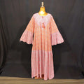 L-XL ADN Cotton Printed Dress 57" Long Jalabiya