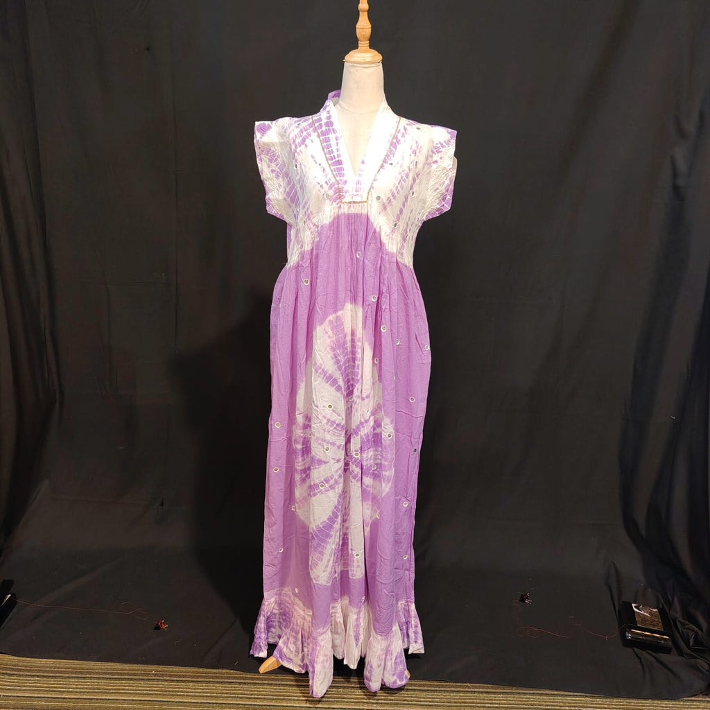 S-M Amani Cotton Printed Dress 57" Long Jalabiya