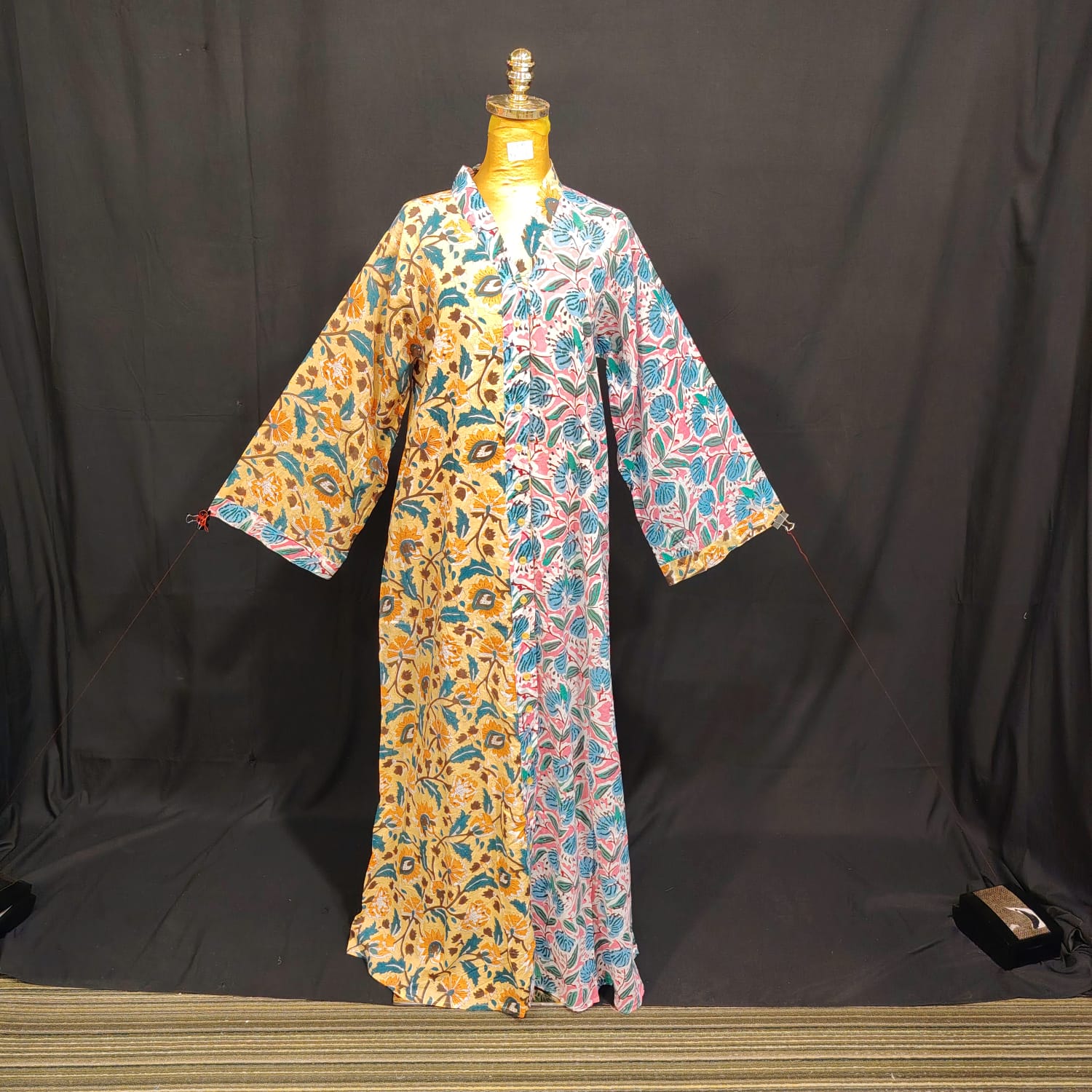 S-M Ayana Cotton Printed Dress 57" Long Jalabiya