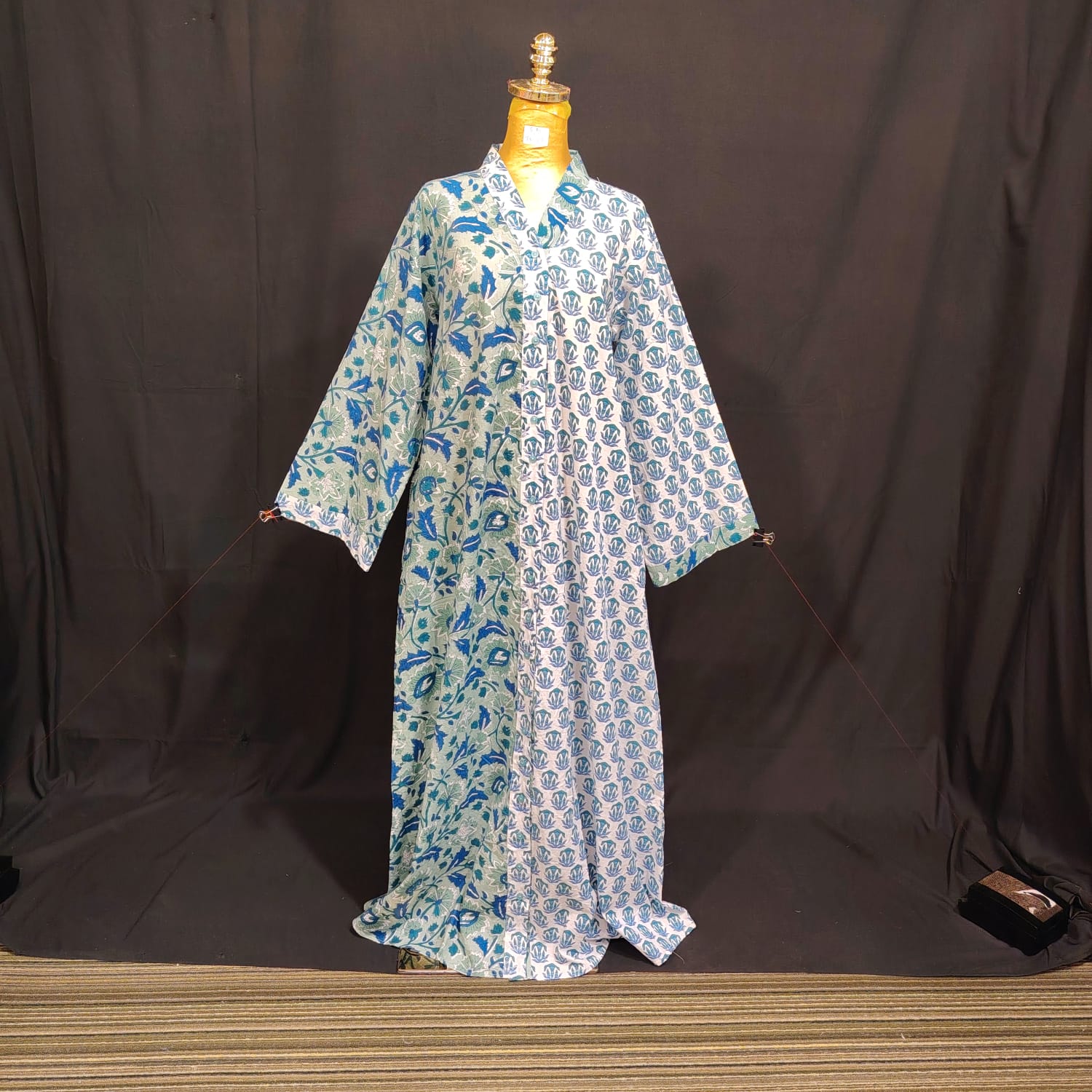 S-M Ayana Cotton Printed Dress 57" Long Jalabiya