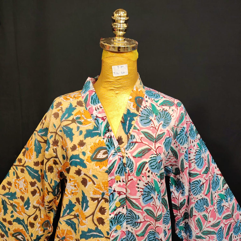 S-M Ayana Cotton Printed Dress 57" Long Jalabiya