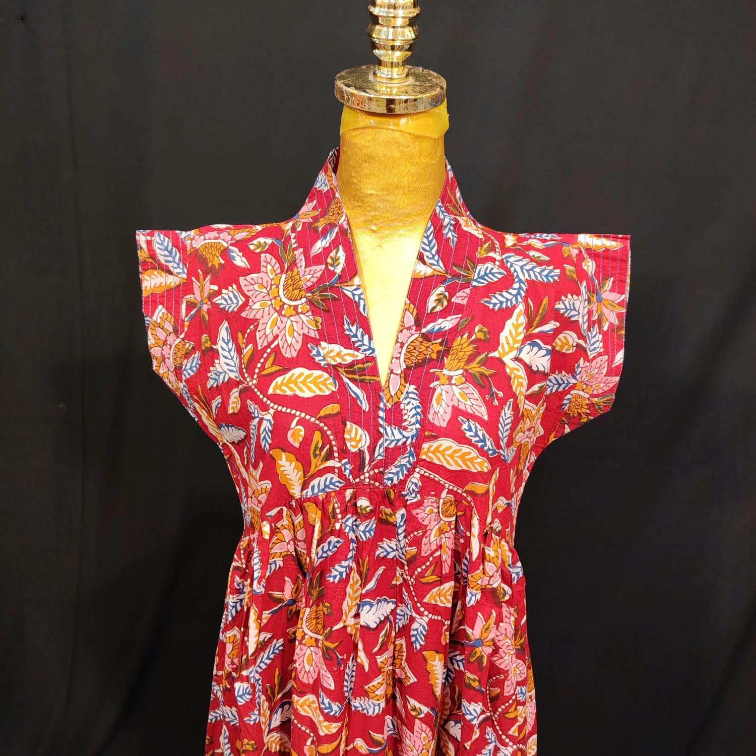 XS-S Amani Cotton Printed Dress 54" Long Jalabiya