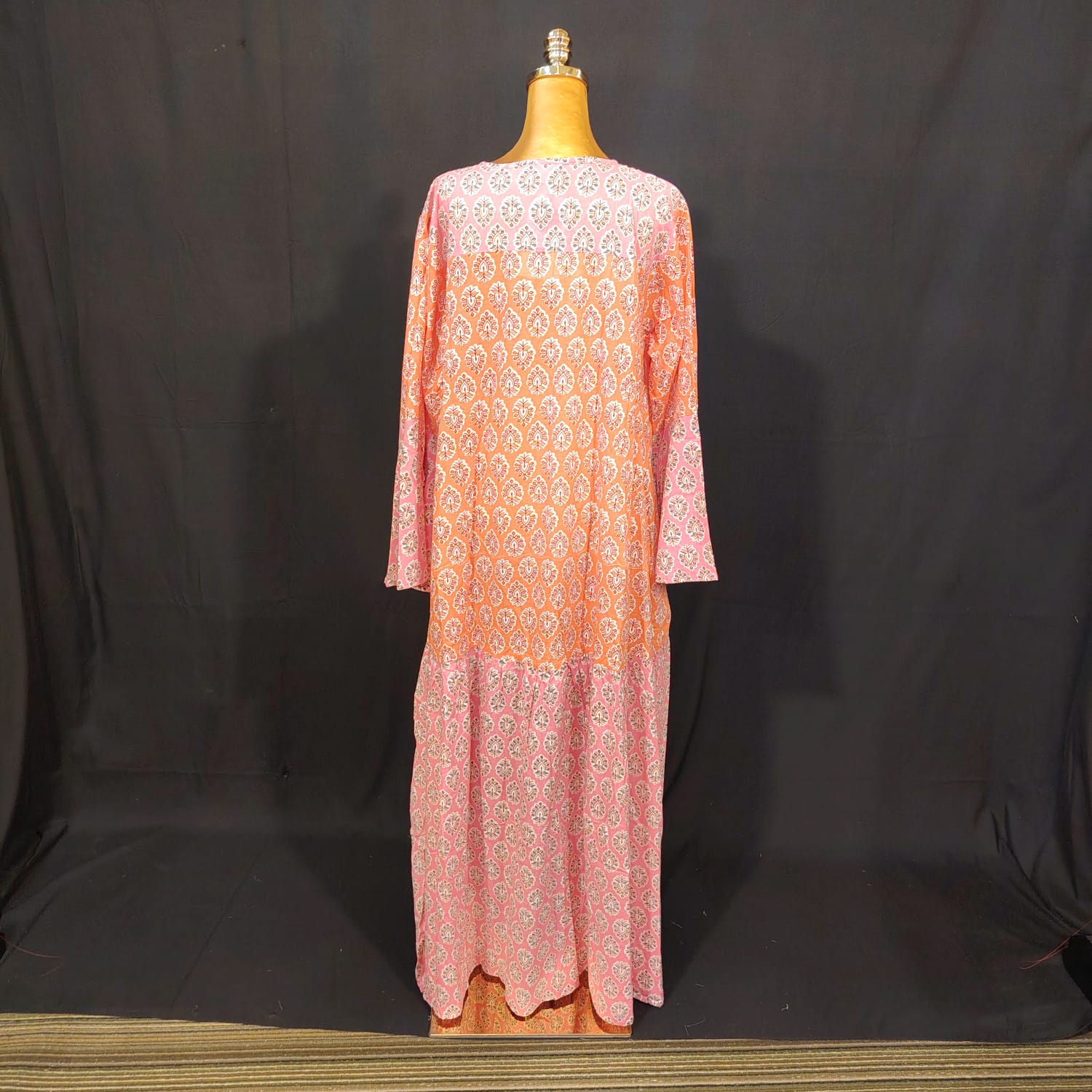 L-XL ADN Cotton Printed Dress 57" Long Jalabiya