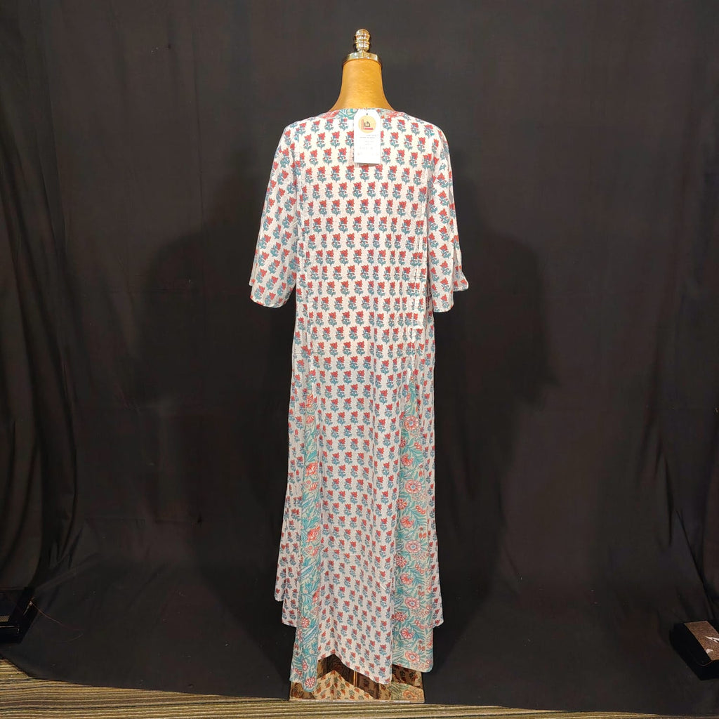 L-XL Ariya Cotton Printed Dress 57" Long Jalabiya