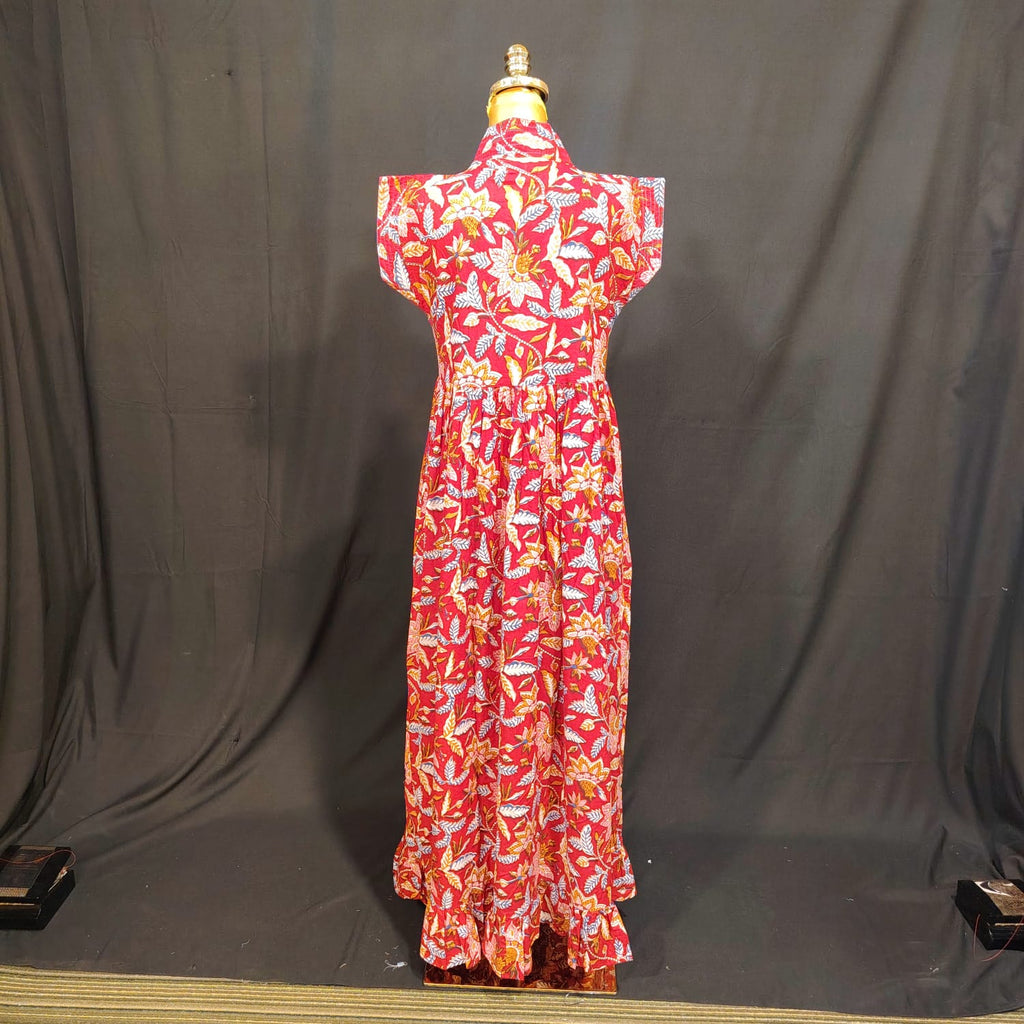 XS-S Amani Cotton Printed Dress 54" Long Jalabiya