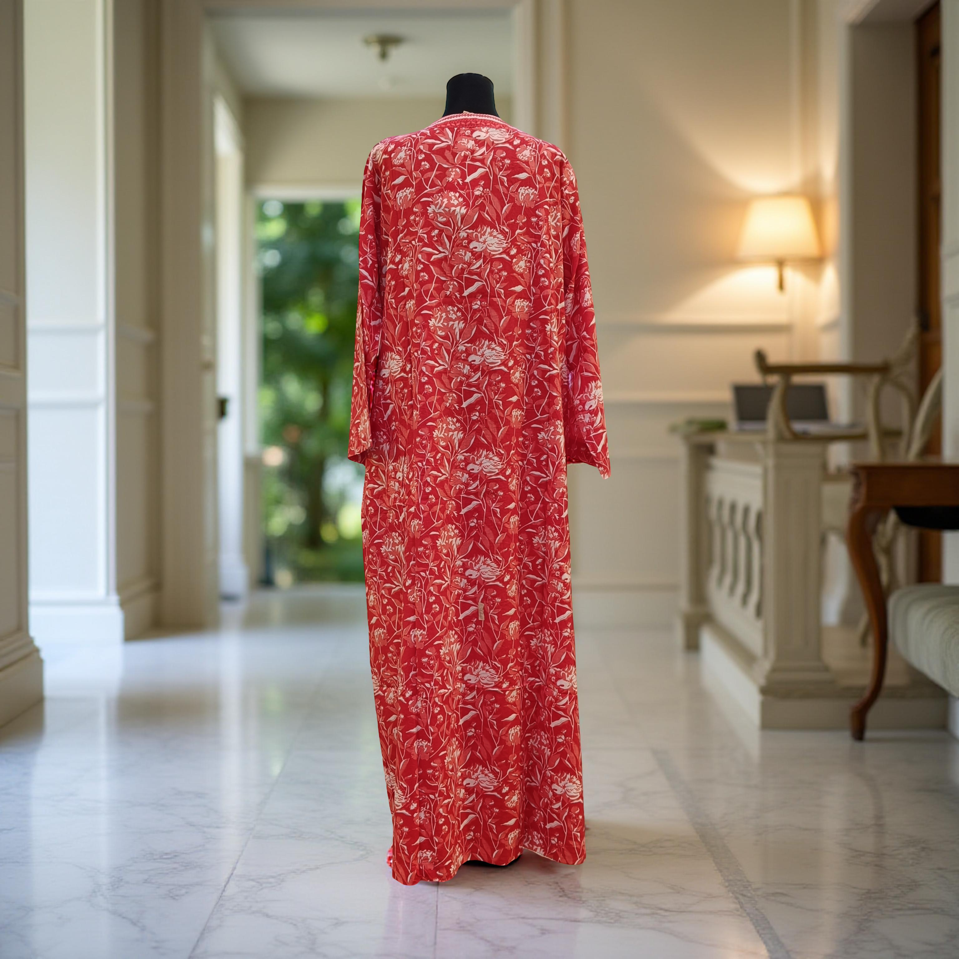 L/XL Abaya With Sheila Inner Set Cotton length 57” Long