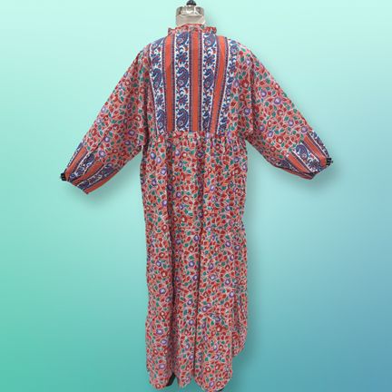 Free Size Adara Printed Cotton Dress 57" Long Jalabiya