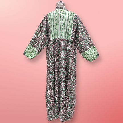 Free Size Adara Printed Cotton Dress 57" Long Jalabiya