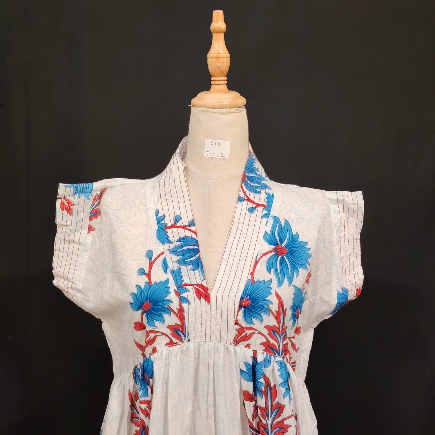 S-M Amani Cotton Printed Dress 57" Long Jalabiya