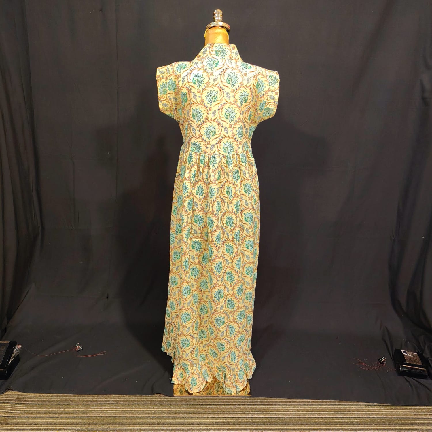S-M Amani Cotton Printed Dress 57" Long Jalabiya