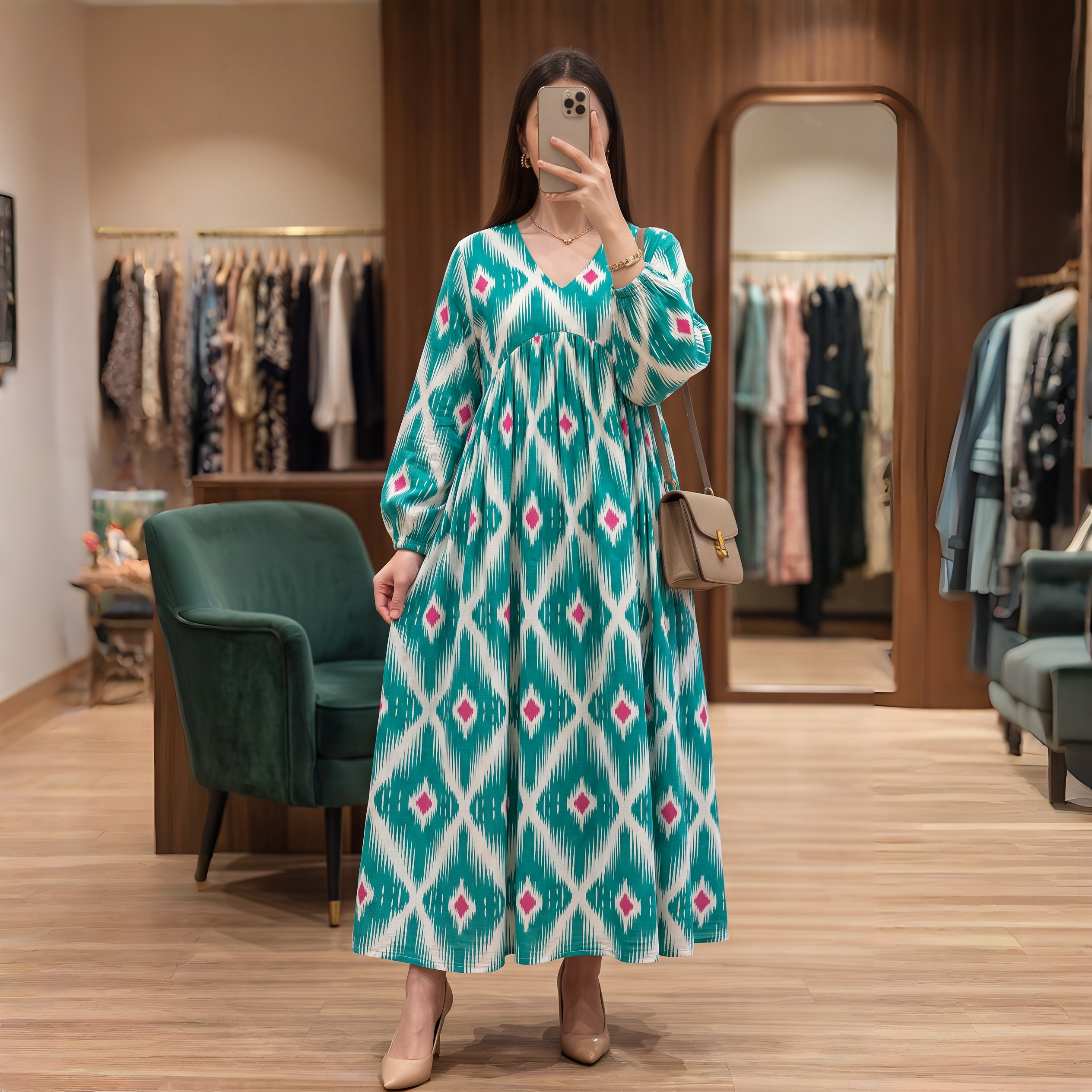 Tasnim Cotton Dress Jalabiya