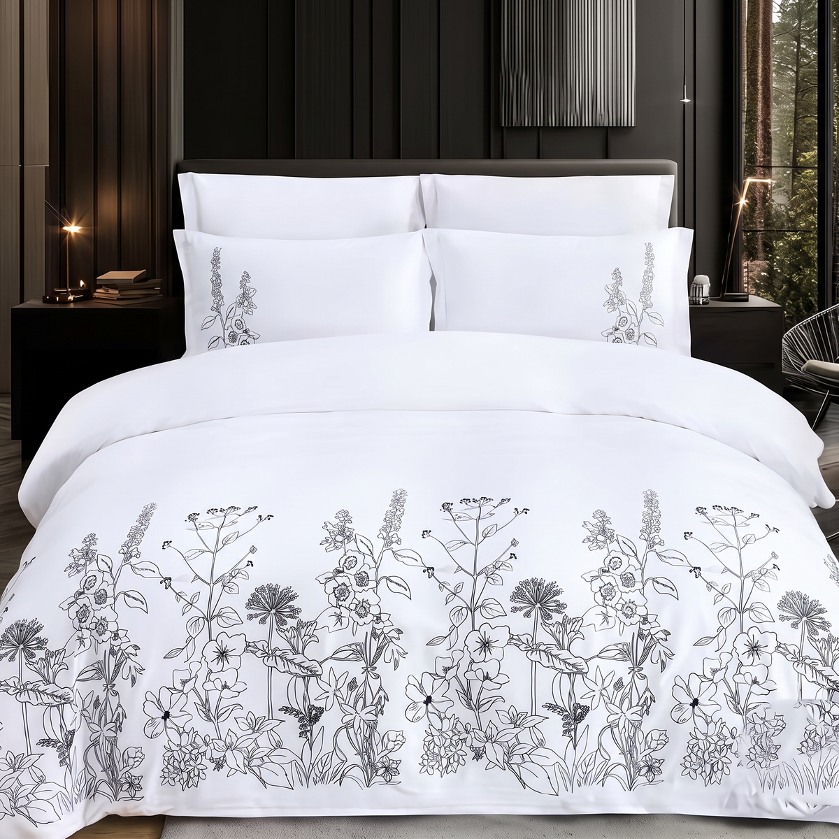 Premium Embroidered Duvet Set 6 Pcs, king size