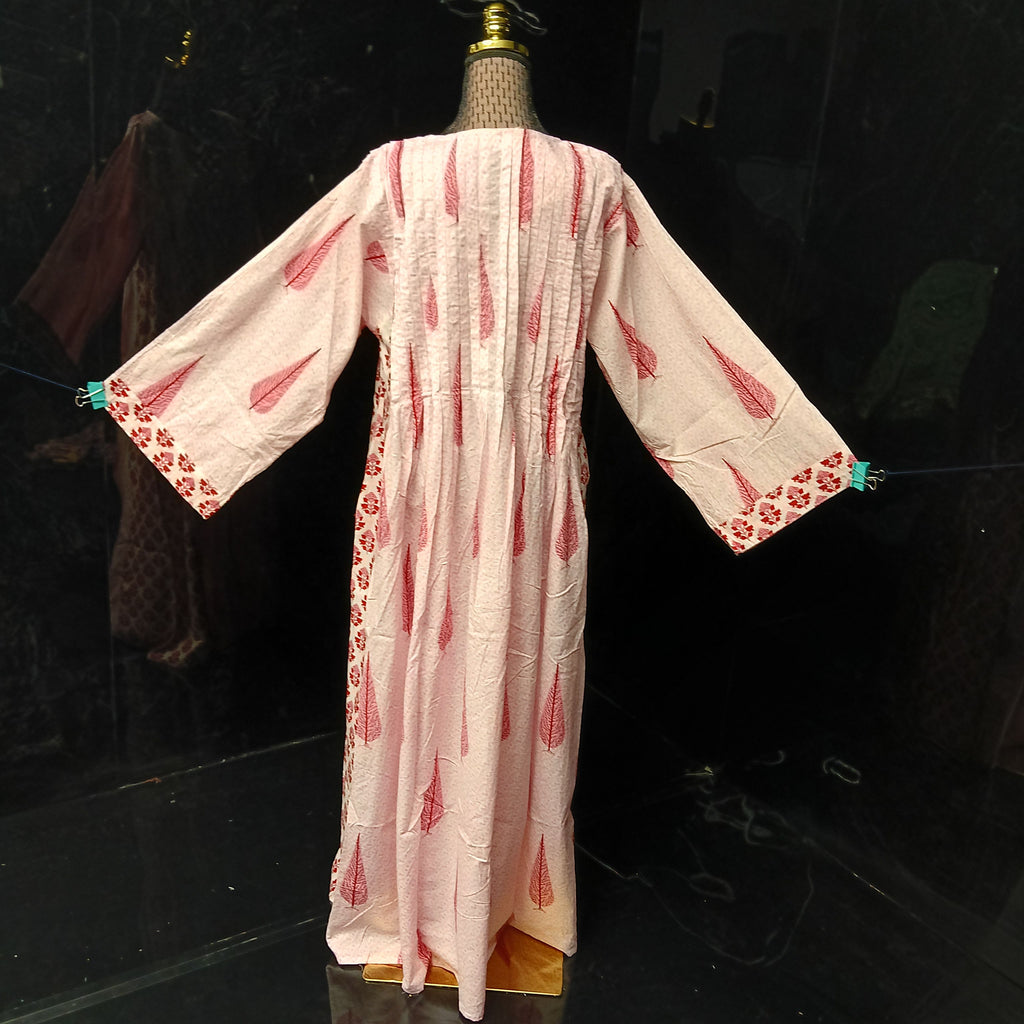 XS/S Aaron Printed Cotton Dress 54" Long Jalabiya