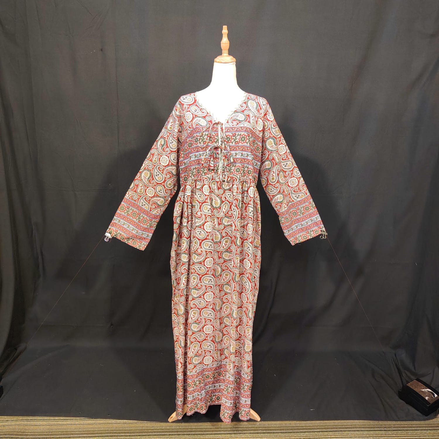 L-XL Beach Cotton Printed Dress 57" Long Jalabiya