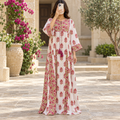 2XL-3XL Anaya Printed Cotton Long Dress Jalabiya – 57