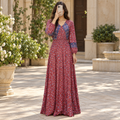 S/M Mawiya Crystal Printed Cotton Long Dress Jalabiya – 57