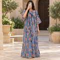 2XL/3LXL Nawaar Crystal Printed Cotton Long Dress Jalabiya – 57