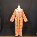 L-XL Beach Cotton Printed Dress 57" Long Jalabiya