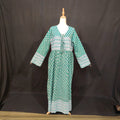 L-XL Beach Cotton Printed Dress 57" Long Jalabiya