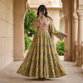 S/M Crystal Safia Cotton Printed Long Dress Jalabiya – 57