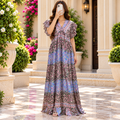 S/M Amani Printed Silk Long Dress Jalabiya – 57"