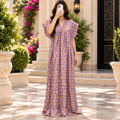 L/XL Amani Printed Silk Long Dress Jalabiya – 57"
