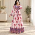 S/M Zaria Printed Cotton Long Dress Jalabiya – 57