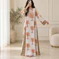 S/M Ejlal Printed Cotton Long Dress Jalabiya – 57