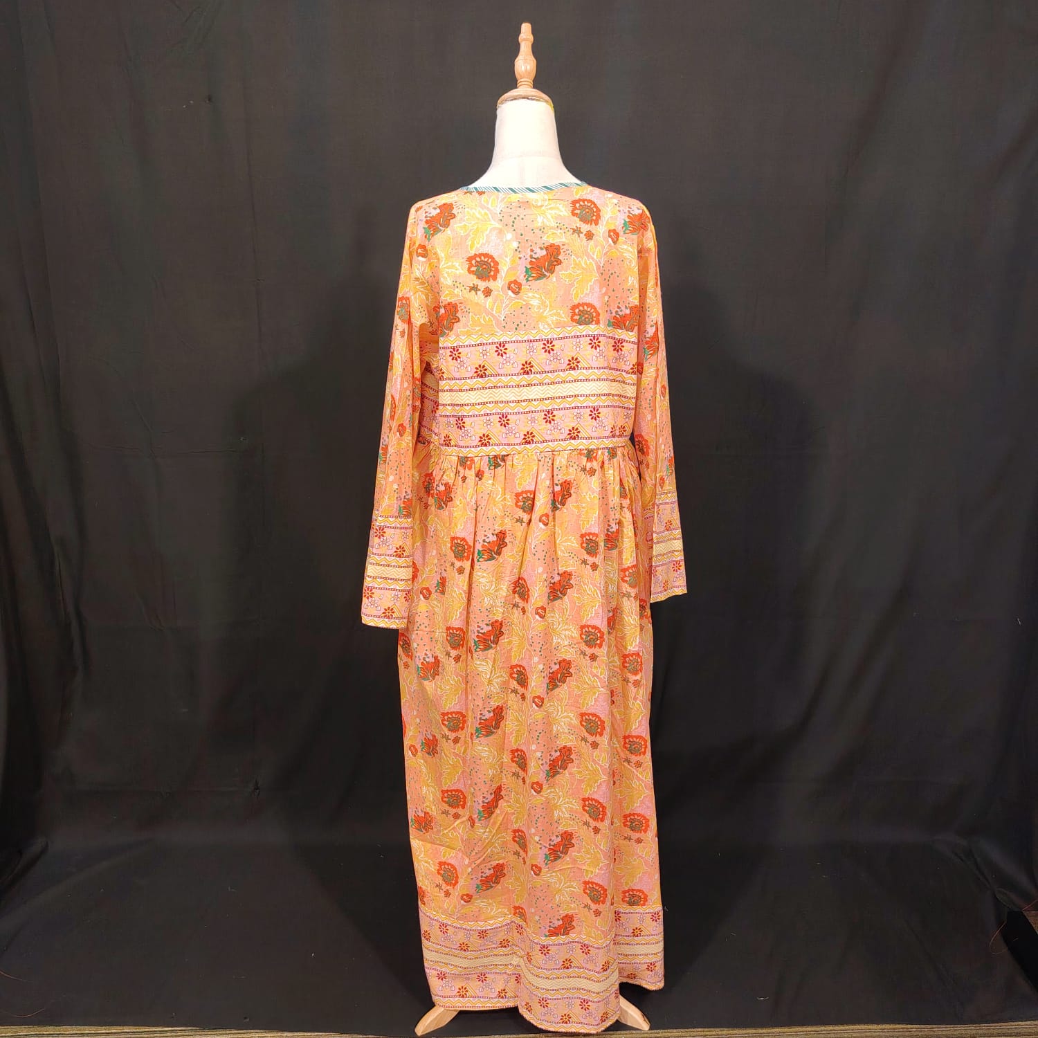 L-XL Beach Cotton Printed Dress 57" Long Jalabiya
