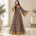 L/XL Elzina Printed Cotton Long Dress Jalabiya – 57