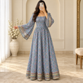 L/XL Elzina Printed Cotton Long Dress Jalabiya – 57