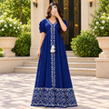 S/M Special Embriodery Printed Cotton Dress 57" Long Jalabiya