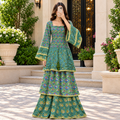 L/XL Rahima Printed Cotton Long Dress Jalabiya – 57"