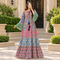 L/XL Special Printed Cotton Long Dress Jalabiya – 57"