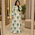 S/M Ejlal Printed Cotton Long Dress Jalabiya – 57