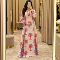S/M Ejlal Printed Cotton Long Dress Jalabiya – 57