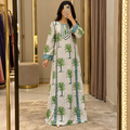 S/M Ejlal Printed Cotton Long Dress Jalabiya – 57