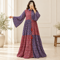 S/M Fatim Printed Cotton Long Dress Jalabiya – 57