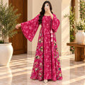 S-M Cinderella Cotton Printed Cotton Dress 57" Long Jalabiya