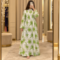 L/XL Afra Printed Cotton Long Dress Jalabiya – 57