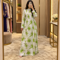 S/M Afra Printed Cotton Long Dress Jalabiya – 57