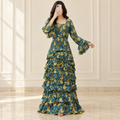 S/M Special Printed Cotton Long Dress Jalabiya – 57