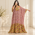 Free Size Farasha Printed Cotton Long Dress Jalabiya – 57"