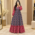 S/M Bahira Printed Cotton Long Dress Jalabiya – 57