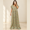 S/M Special Printed Silk Long Dress Jalabiya – 57