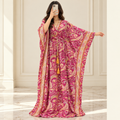 Free Size Farasha Printed Silk Long Dress Jalabiya – 57"