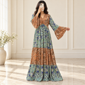 S/M Maldives Printed Silk Long Dress Jalabiya – 57