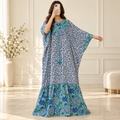 Free Size Farasha Printed Cotton Long Dress Jalabiya – 57"