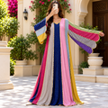 2XL/3LXL Meher Crystal Printed Cotton Long Dress Jalabiya – 57